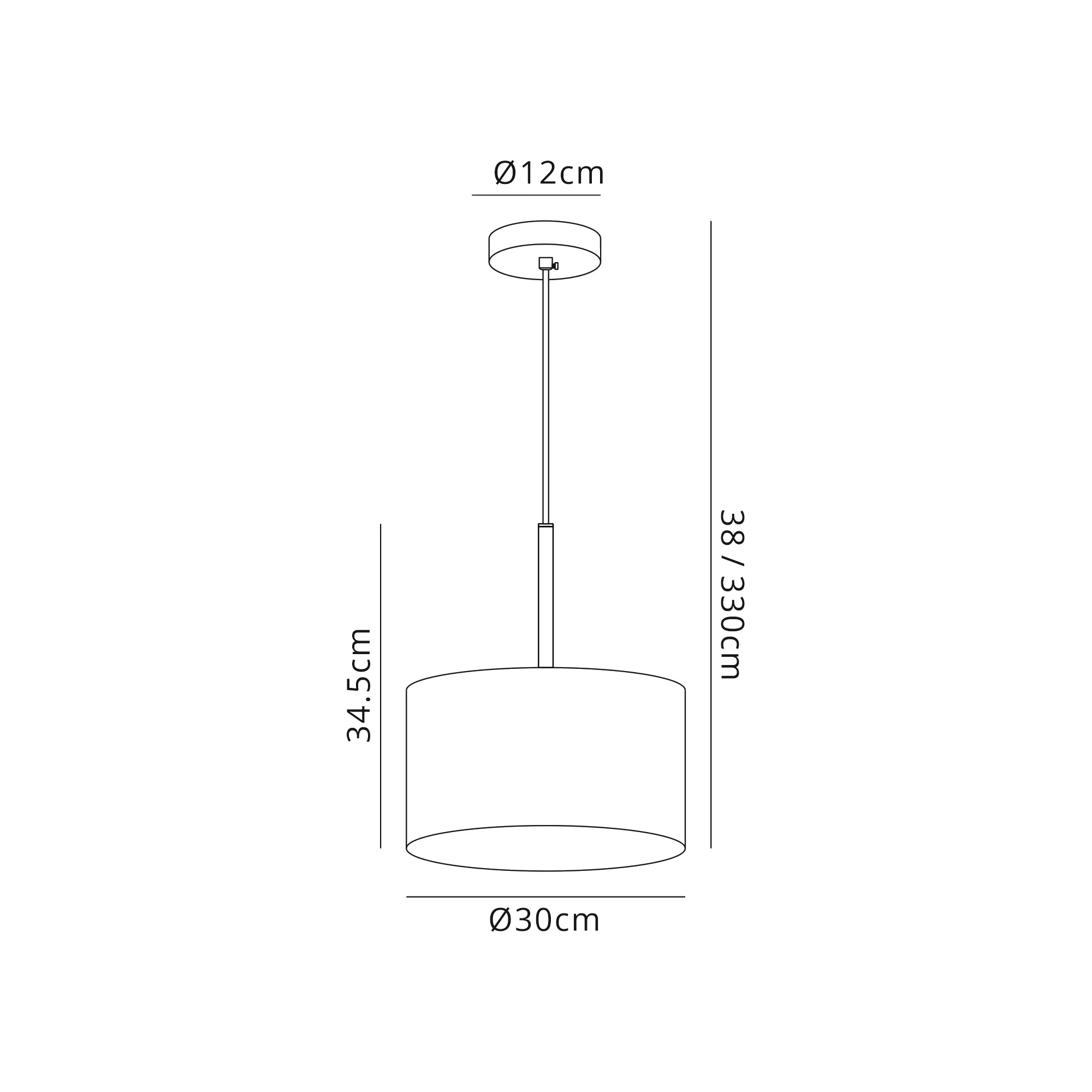 Baymont 30cm Pendant 1 Light Polished Chrome; Grey DK0126  Deco Baymont CH GR